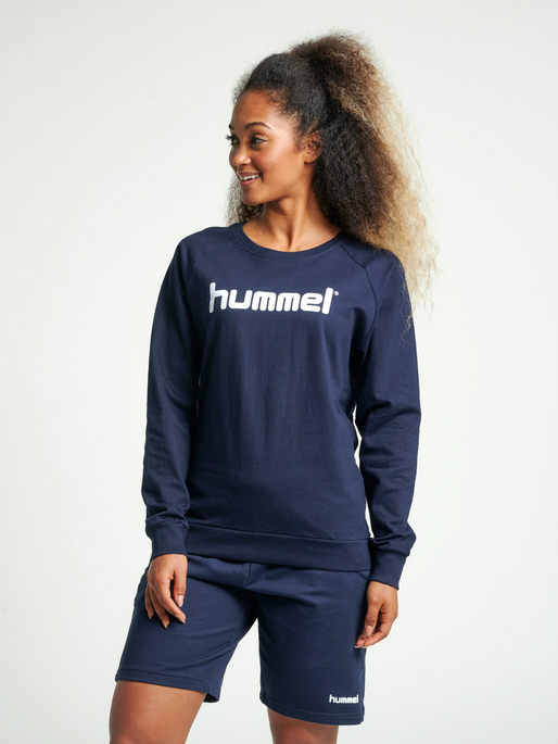 HUMMEL GO COTTON LOGO SWEATSHIRT WOMAN 1 HUMMEL GO COTTON LOGO SWEATSHIRT WOMAN
